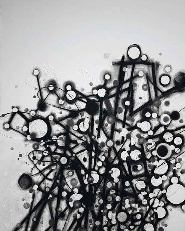 Mapping the Mindscape #2098, drawing on 1/8in archival art board, 40 x 32 in