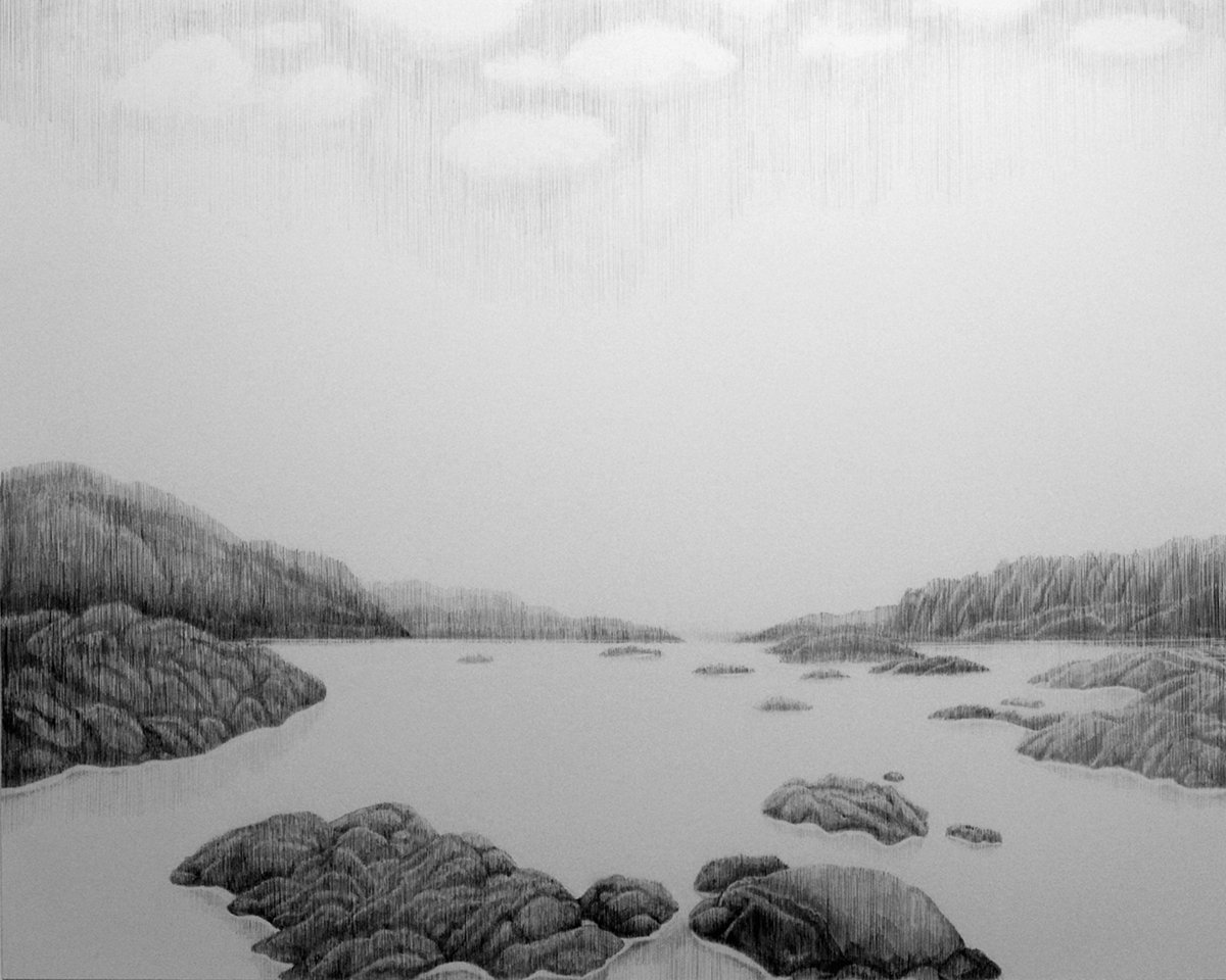 Recollection, Graphite on archival artboard, 32x40