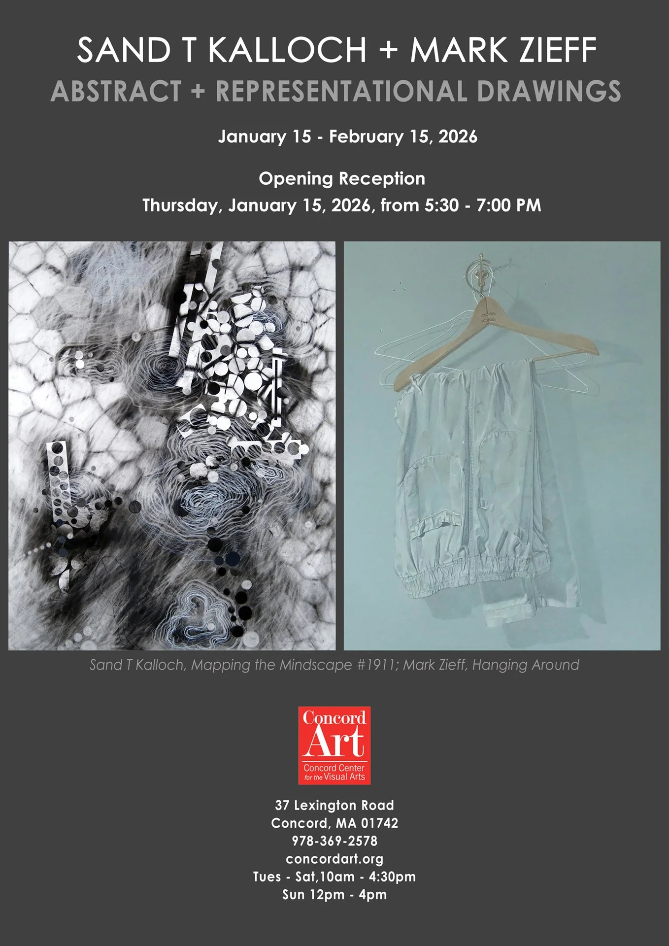 UPCOMING SHOW:  January 15 - February 15, 2-Person Show at Concord Art