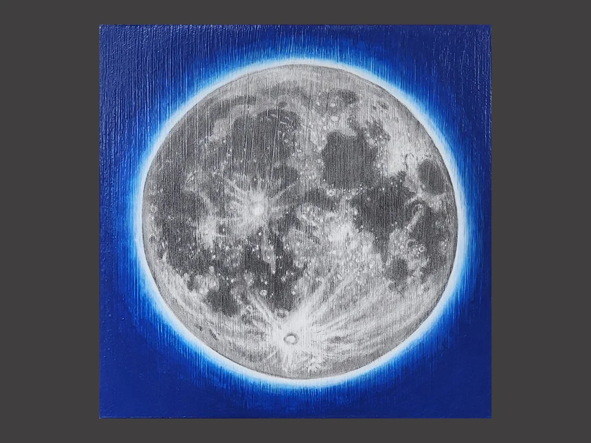 Memory Storage, 10x10x1.5, Acrylic, Graphite,  and Varnish on Wood Panel