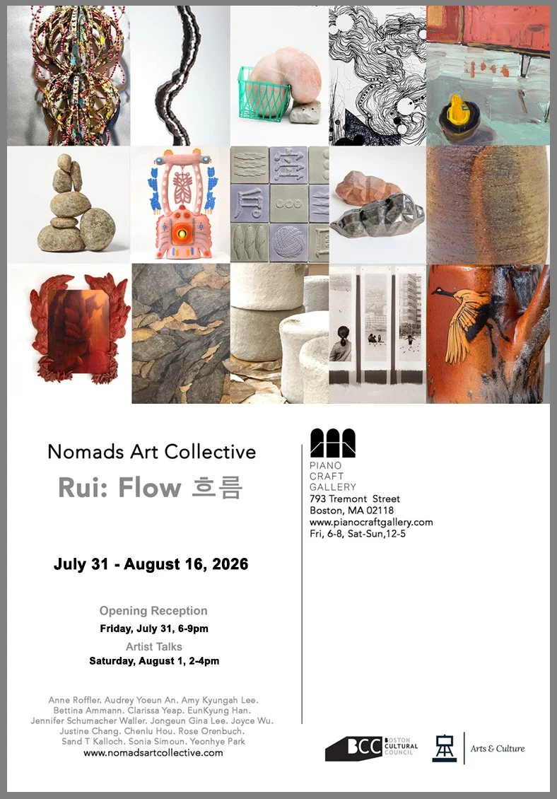 July 31 - August 16, 2026 - Rui: Flow 흐름 presented by Nomads Art Collective at the Piano Craft Gallery in Boston