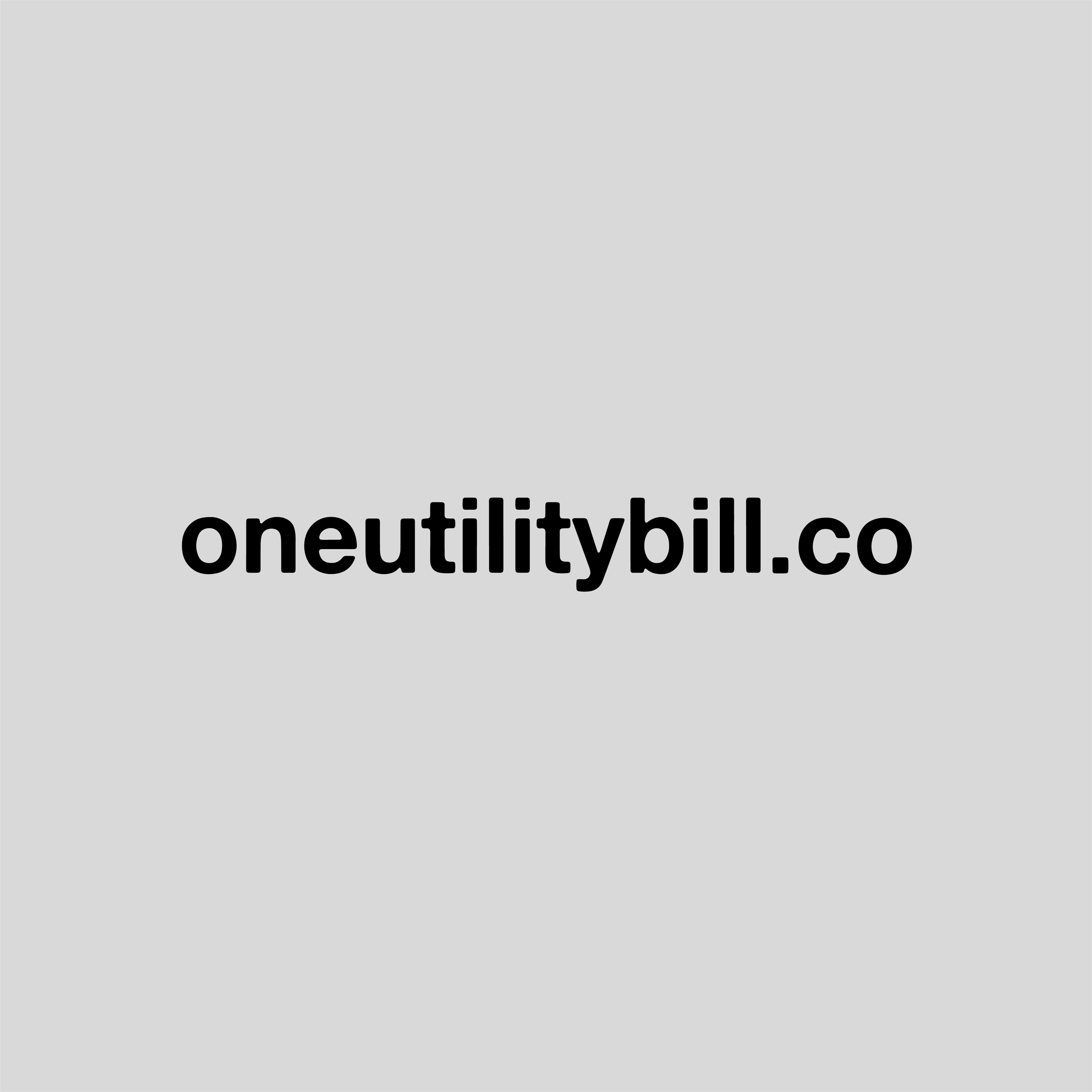 ONE UTILITY BILL