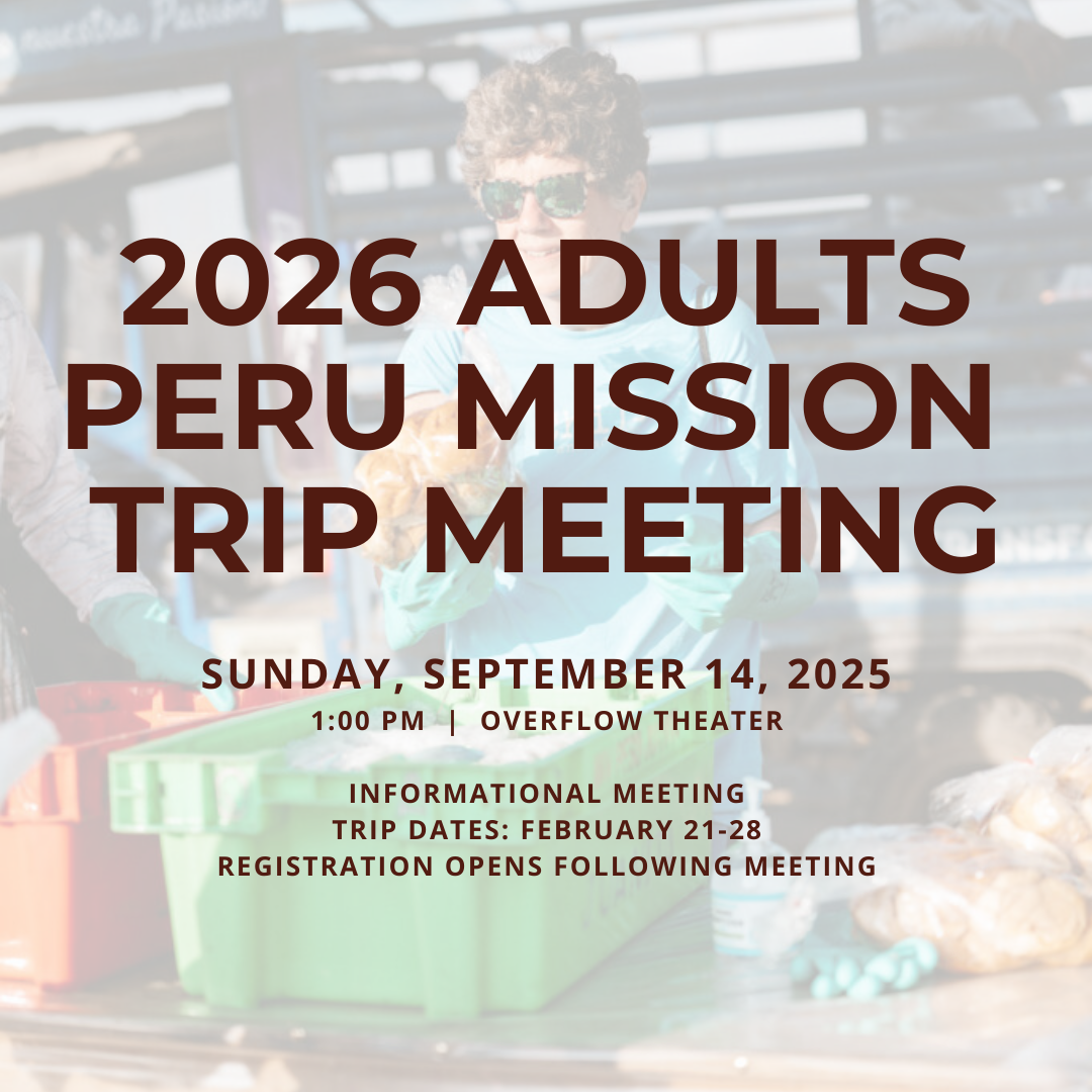 Adult Mission Trip Meeting (Peru, February 2026)