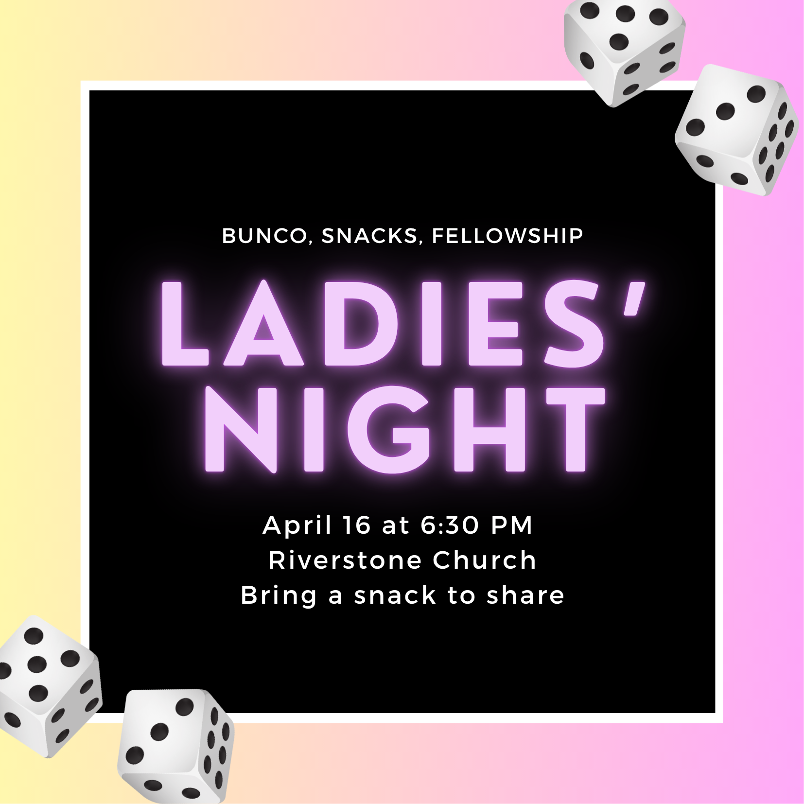 Ladies' Night: Bunco & Devotions