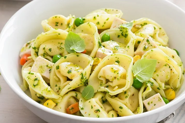 Chicken and Tortellini in Pesto