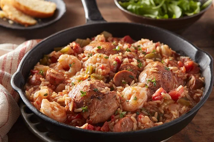 Chicken, Andouille, and Shrimp Jambalaya</a>