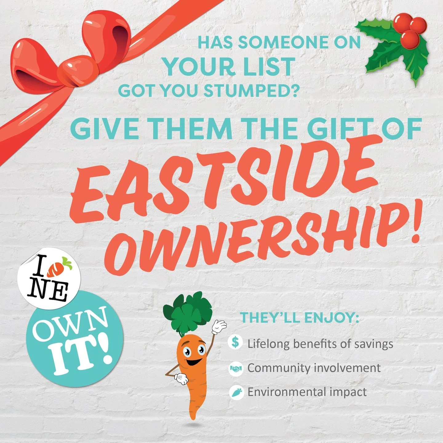Not sure what to give the person who already has everything? Give them something that actually means something. Eastside ownership is a gift that goes beyond the checkout line; it&rsquo;s a lifetime connection to community, values, and good food. Are