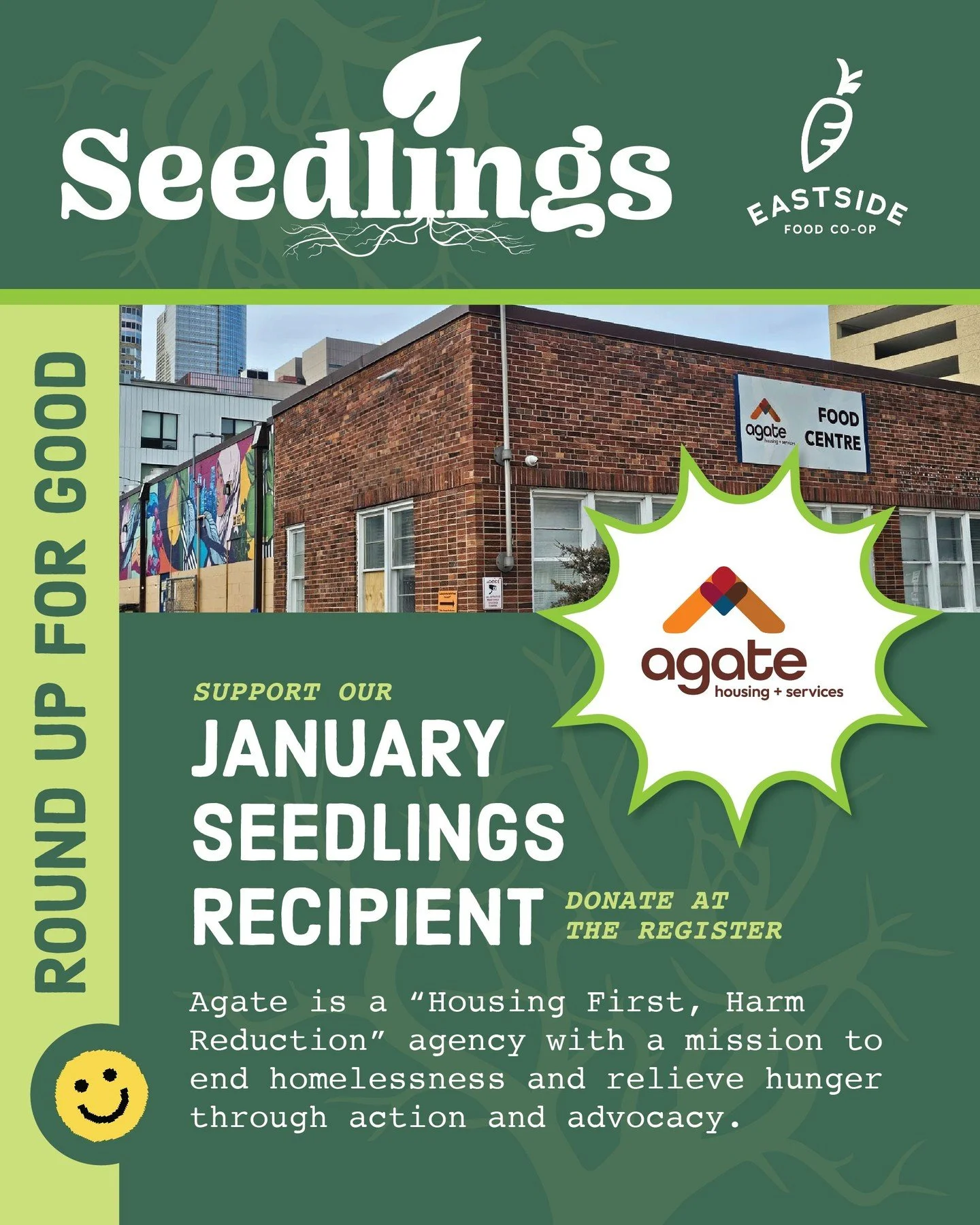 Eastside Food Co-op&rsquo;s Seedlings program makes it simple for shoppers to support organizations that positively impact our community! Shoppers make small donations at the register which add up to meaningful contributions to nonprofit organization