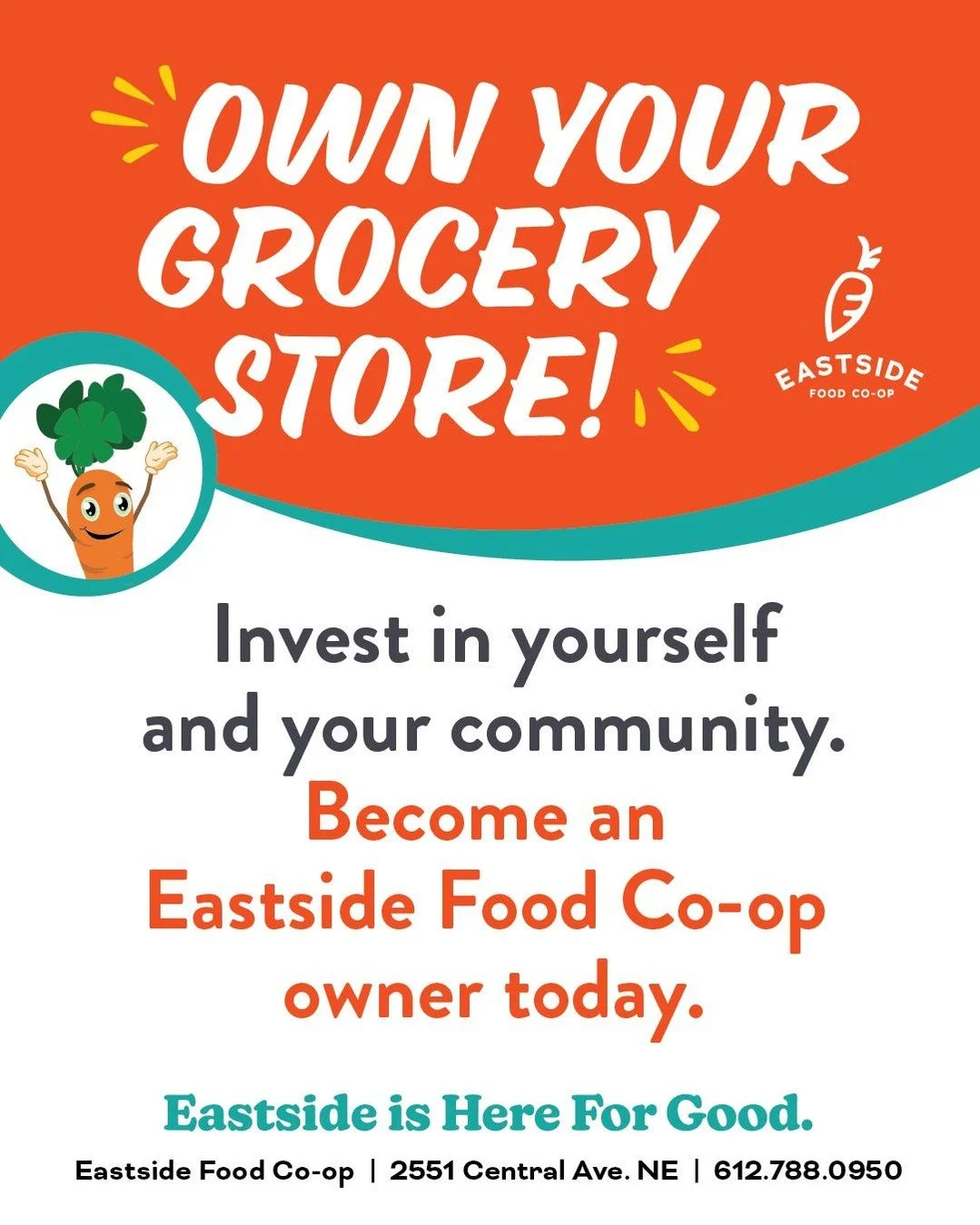 Ready to invest in a healthier, more sustainable future for all of us? 
The first 100 people who become owners during our Owner Appreciation Month will receive an exclusive Eastside canvas tote stuffed with an Eastside-branded enamel pin, locally pri