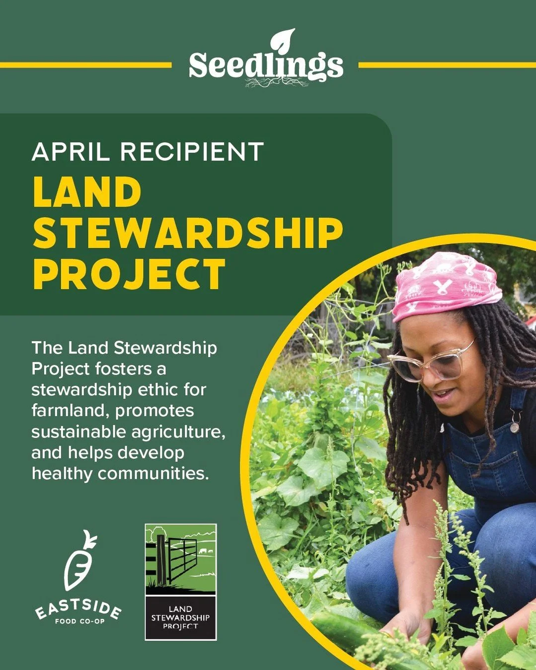 🌱 Our April Seedlings recipient is @landstewardshipproject !

This month, your donation at the register goes to support the Land Stewardship Project, an organization dedicated to sustainable farming, healthy communities, and protecting the land we a