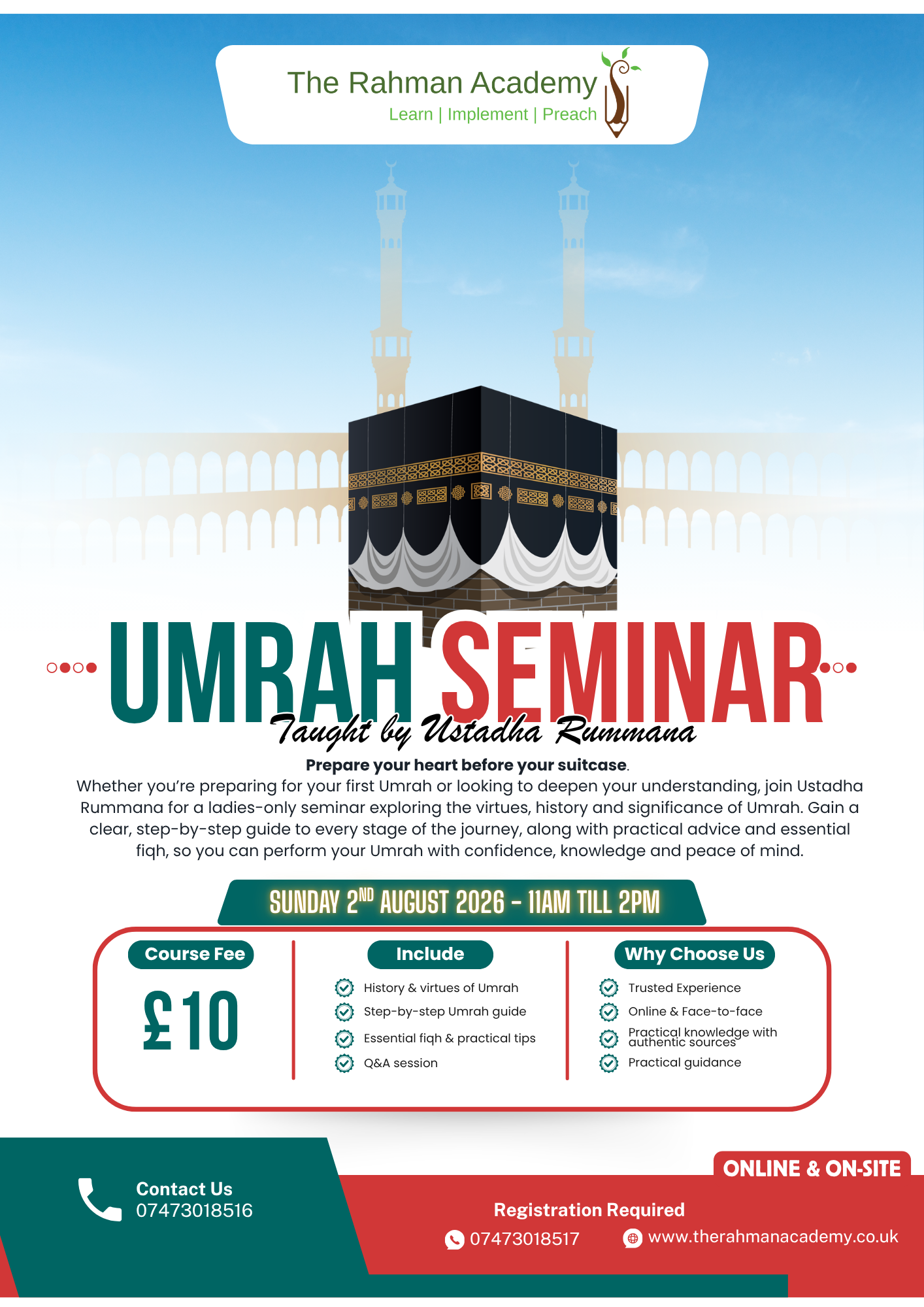 Umrah Seminar 2026 -Ladies Only