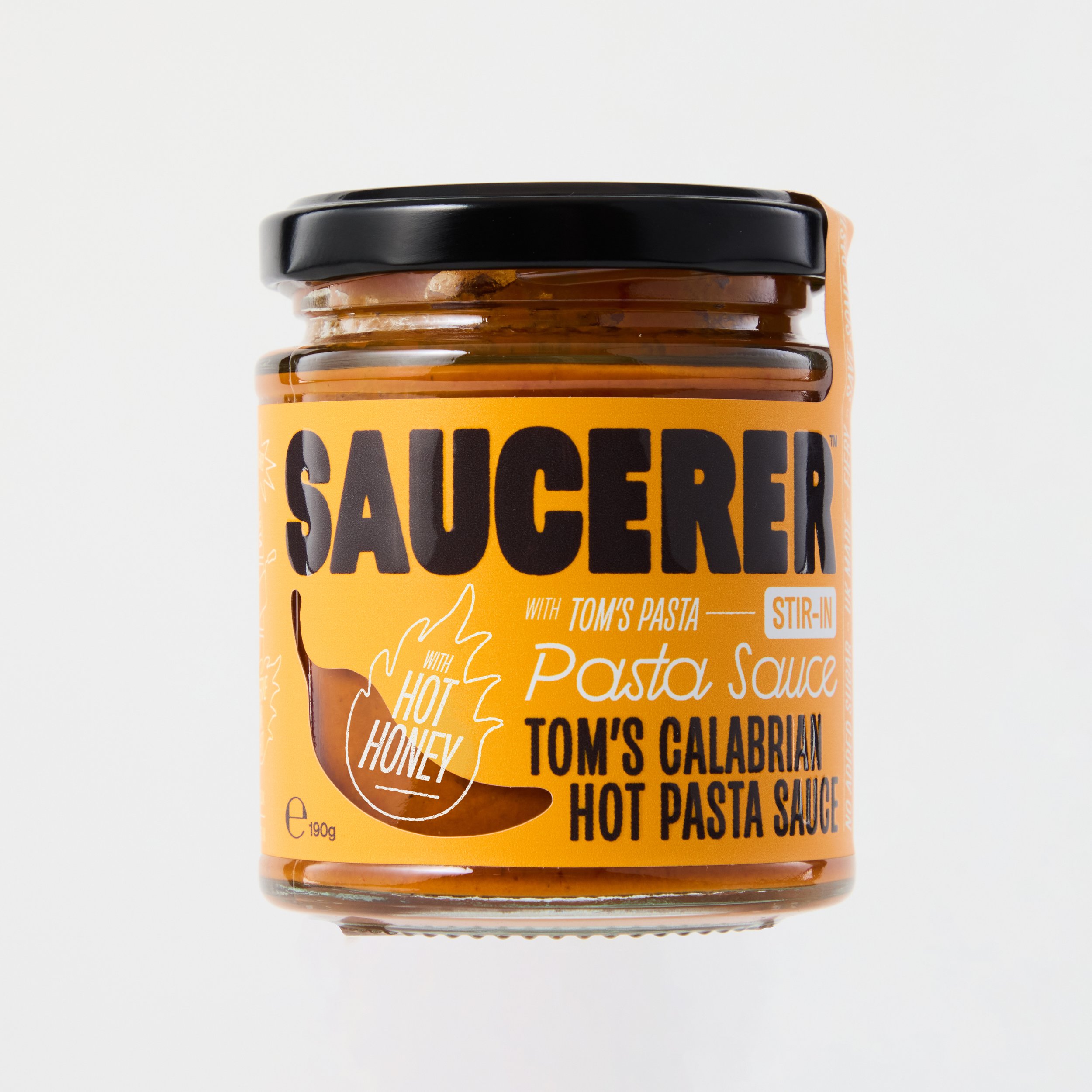 "Close-Up of The Saucerer’s Calabrian Hot Honey Pasta Sauce with Sweet and Spicy Notes