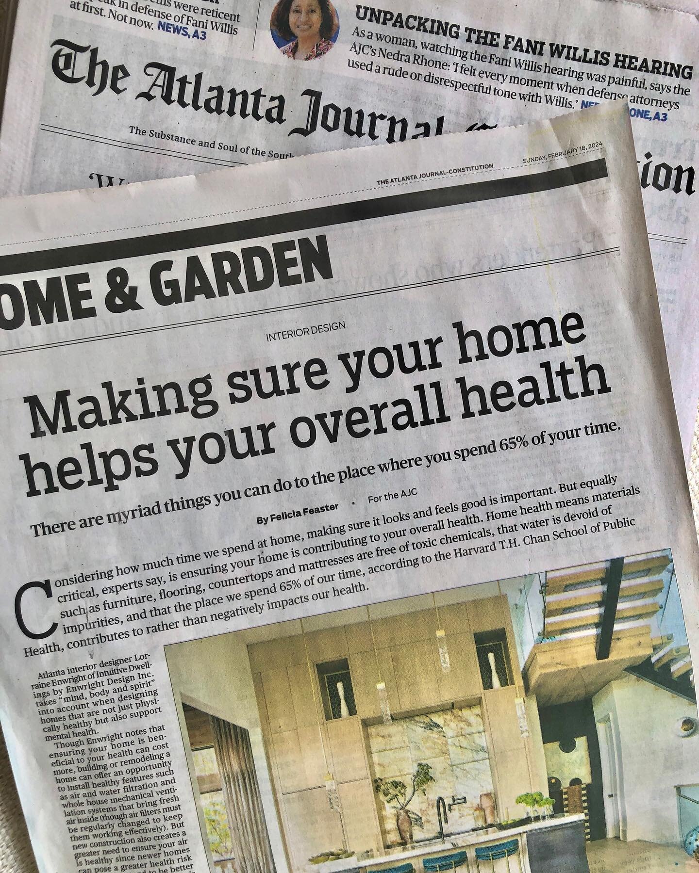 &hellip;simply WOW!&hellip; 
So honored to be featured in this full page article @ajcnews, written by @fafeaster for the Atlanta Journal &amp; Constitution Sunday Edition, focusing on creating a healthier home.  We talked about reflective materials, 
