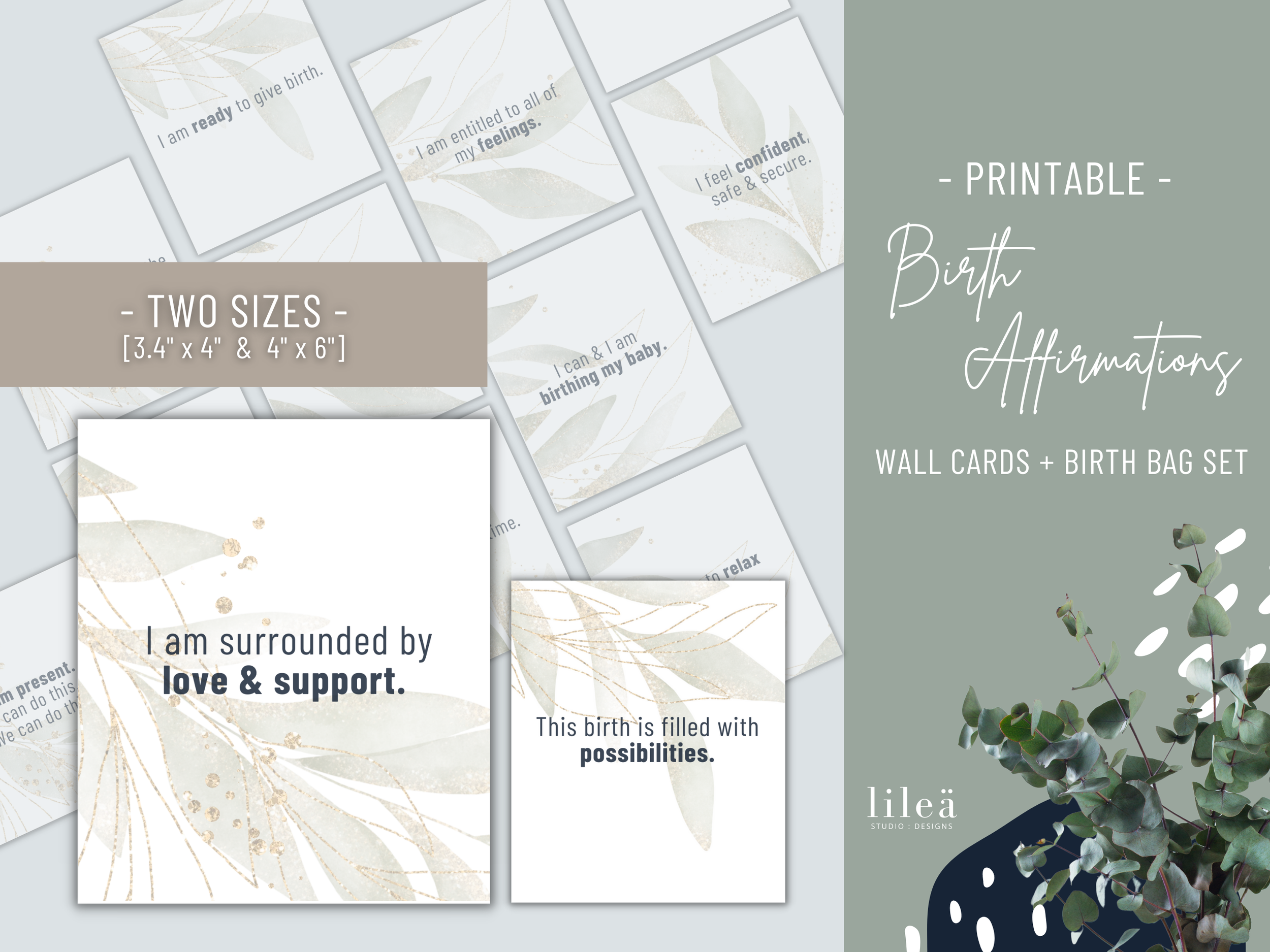 Birth Affirmation Cards | Digital