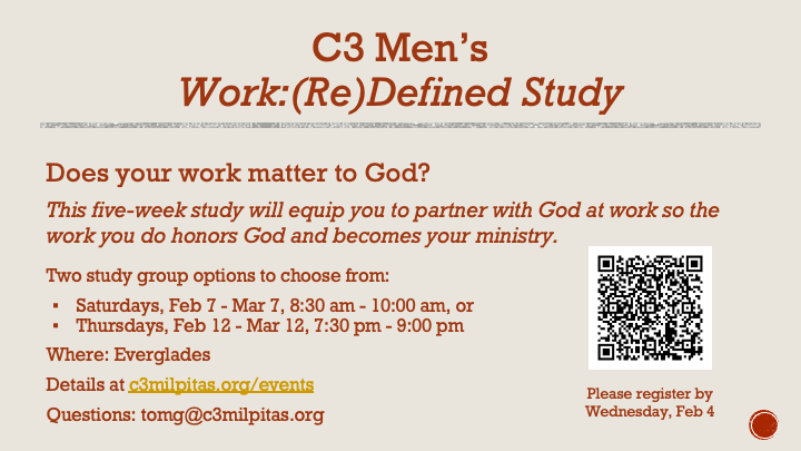 C3 Men's Work: (Re)Defined Study