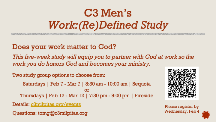 C3 Men's Work: (Re)Defined Study