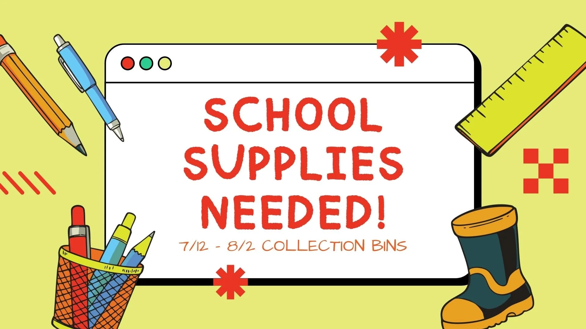 School Supplies Needed