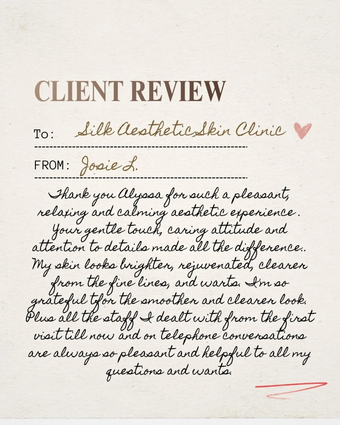 When clients say they feel the difference, we know the care mattered 🤍 

From a calming, thoughtful experience to visible improvements in skin clarity and brightness, this is what intentional aesthetic care looks like. Every detail, every touch, and