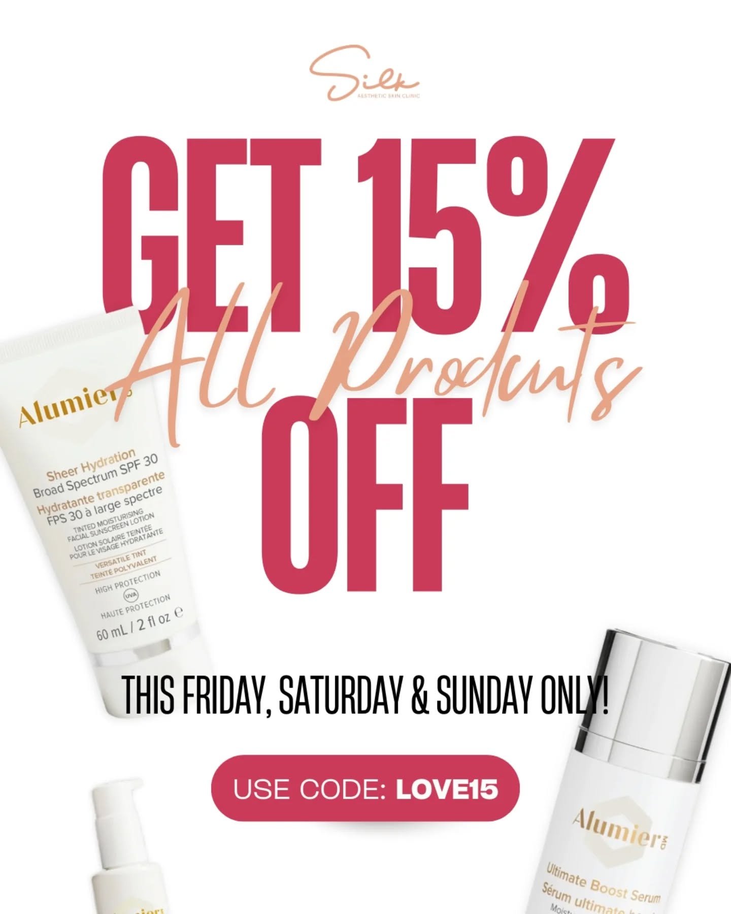 Roses are red&hellip; your skin can glow too 🌹✨

This Valentine&rsquo;s weekend, give your skincare routine the love it deserves. Enjoy 15% OFF all AlumierMD products and stock up on your glow essentials.

From hydration to brightening to barrier re