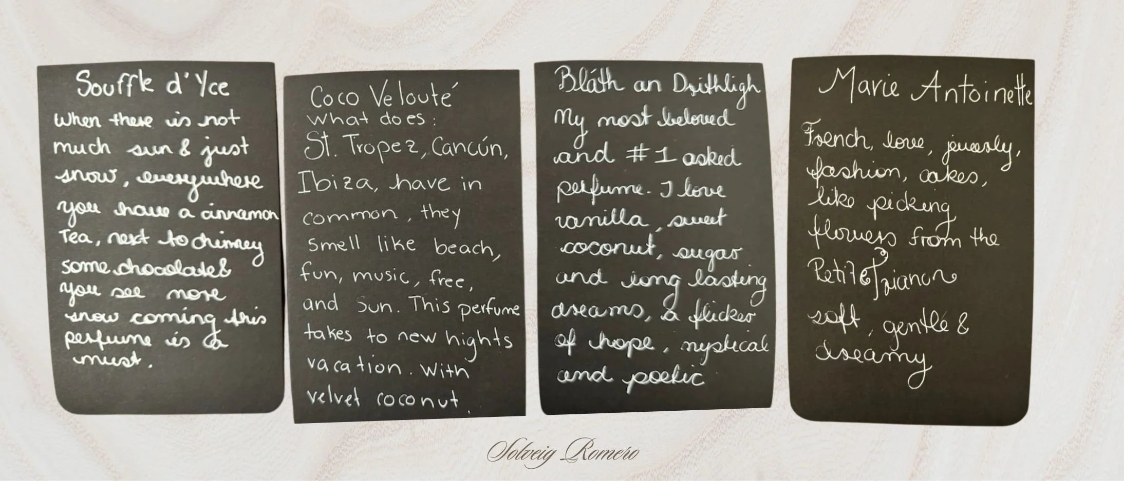 Solveig Romero fragrance line, 37 Magazine