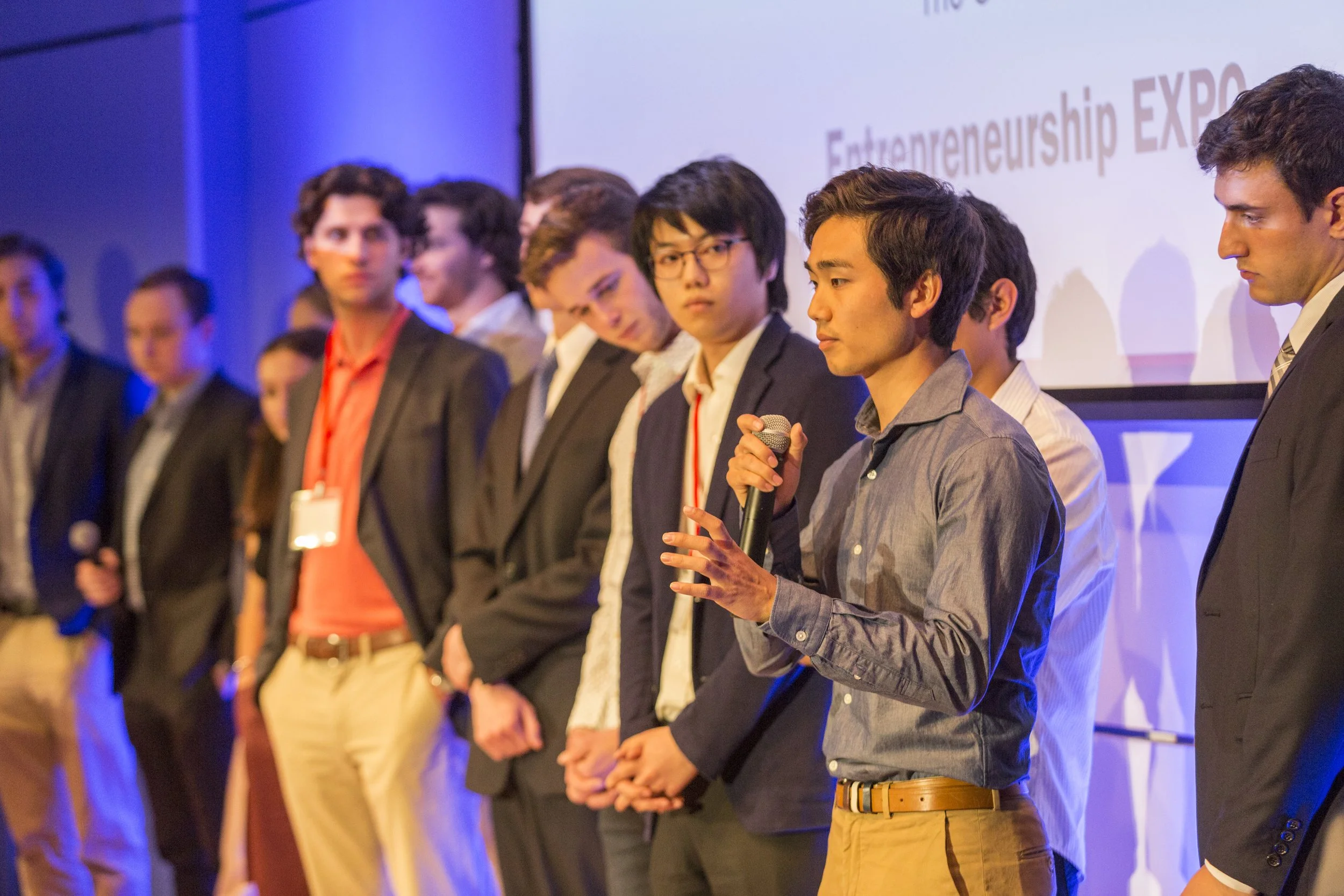 Students presenting at Halloran Lab for Entrepreneurship