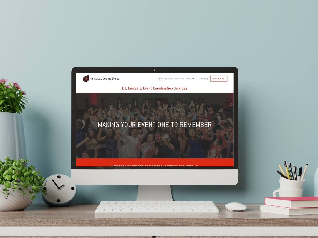 Infinite Low Country Events Squarespace Website Design