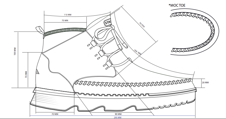 Step 2: spec drawing with measurements