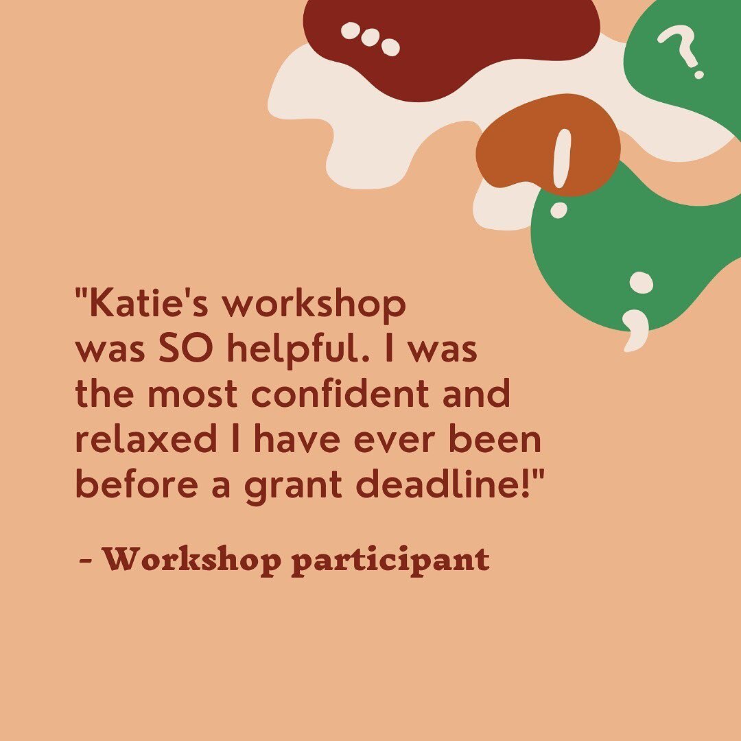 This makes me so happy! I hosted a PWYC grant writing workshop in March. We covered the basics and I walked everyone through my grant writing method 📝 I&rsquo;m thinking about doing something similar again, let me know what you think!