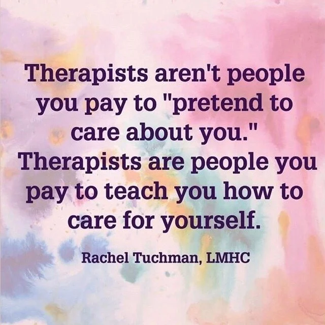 Although we do have jobs to help and support you- we do truly care about you and your wellbeing. We do think of you outside of the counselling room and genuinely want to know how you are doing. 

I wonder if they got that job they were nervous to int