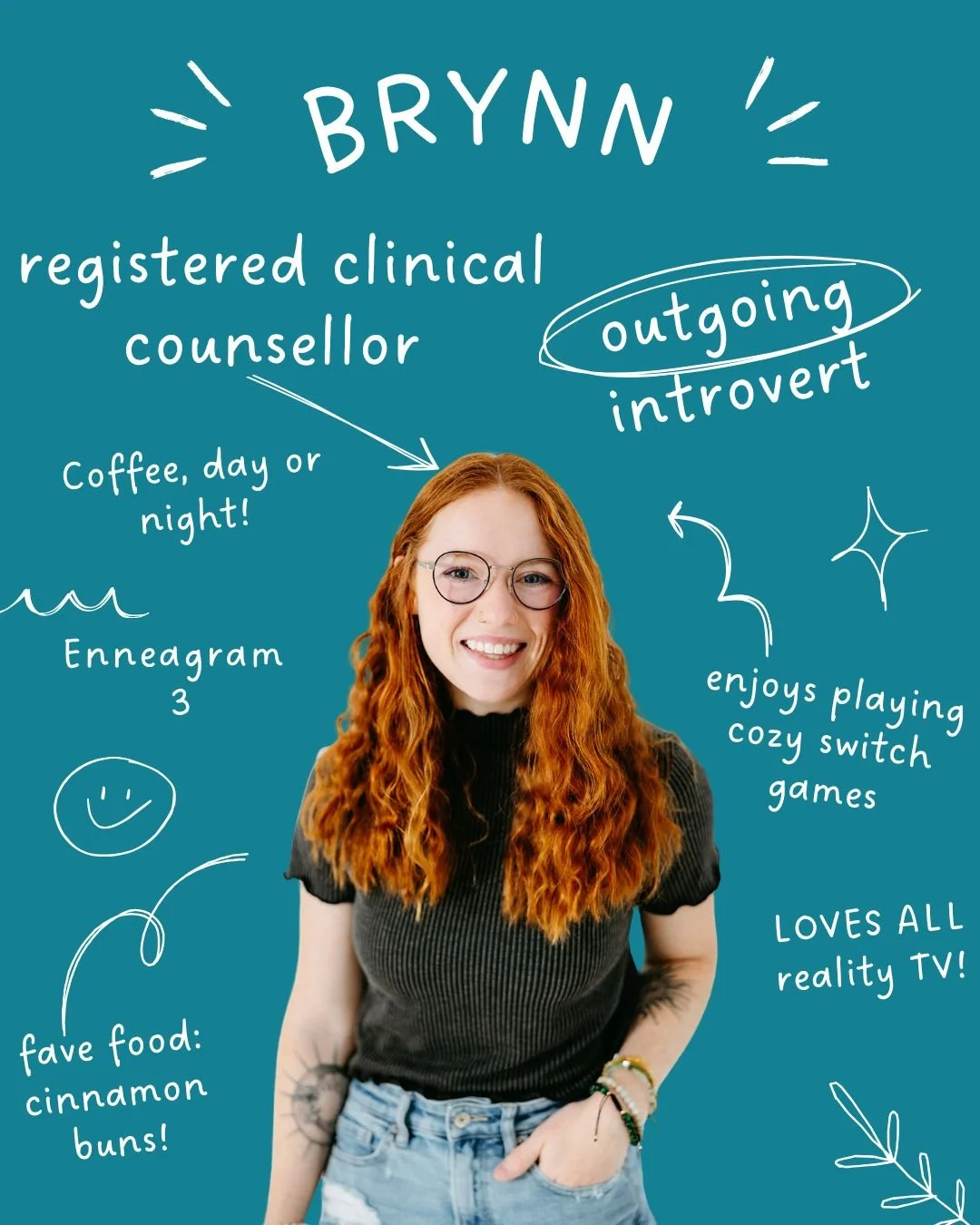 It is Thursday so today is the day for a staff spotlight post 🥳

This week we are featuring Brynn Gilles- she has been a therapist at Thrive Collective since 2021- wow time flies!

A bit about Brynn:

 &quot;I am a naturally empathetic person who is