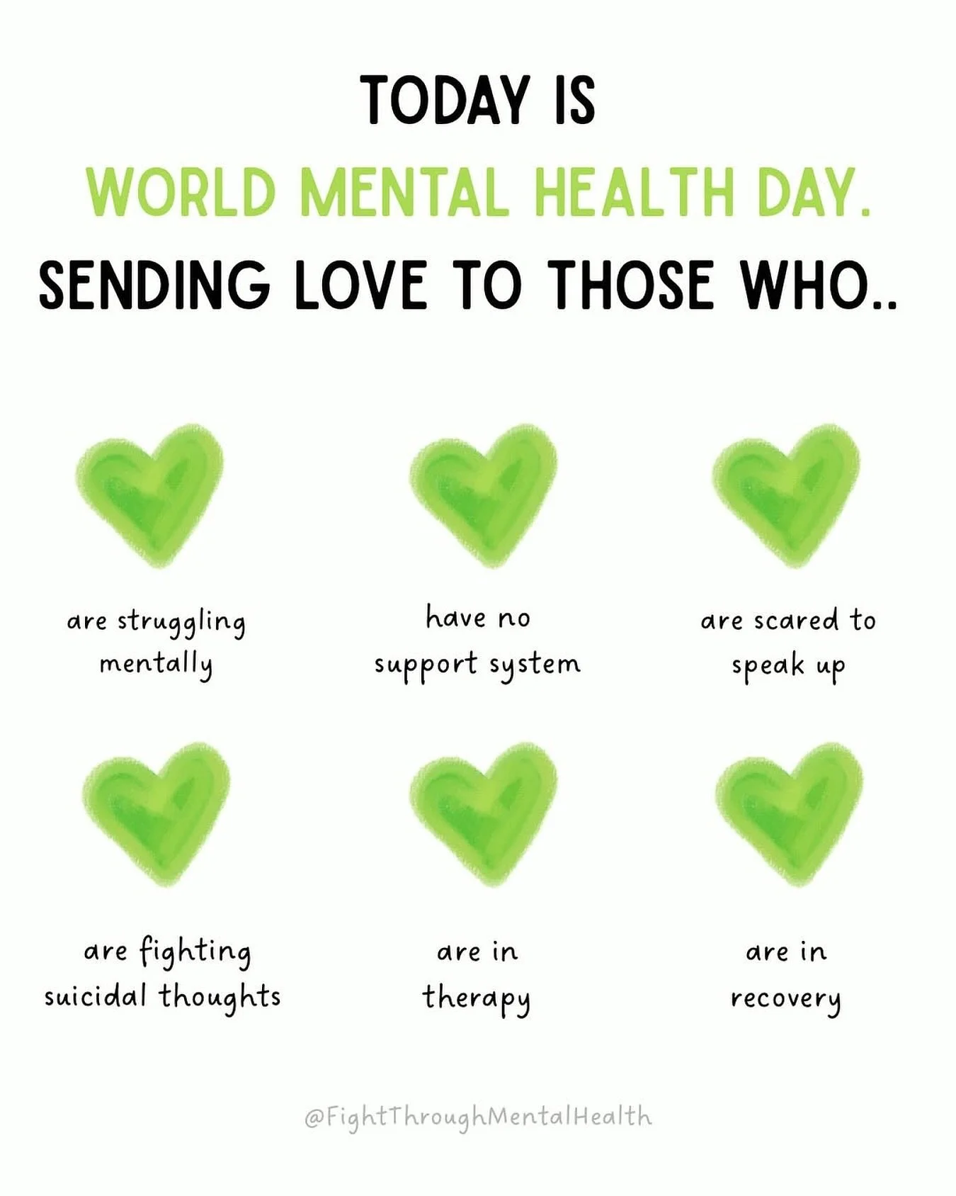 Today is World Mental Health Day 💚

Whether you&rsquo;re thriving, surviving, or somewhere in between&hellip; your mental health matters. You don&rsquo;t have to carry it alone, and asking for help doesn&rsquo;t make you weak  it makes you human.

A