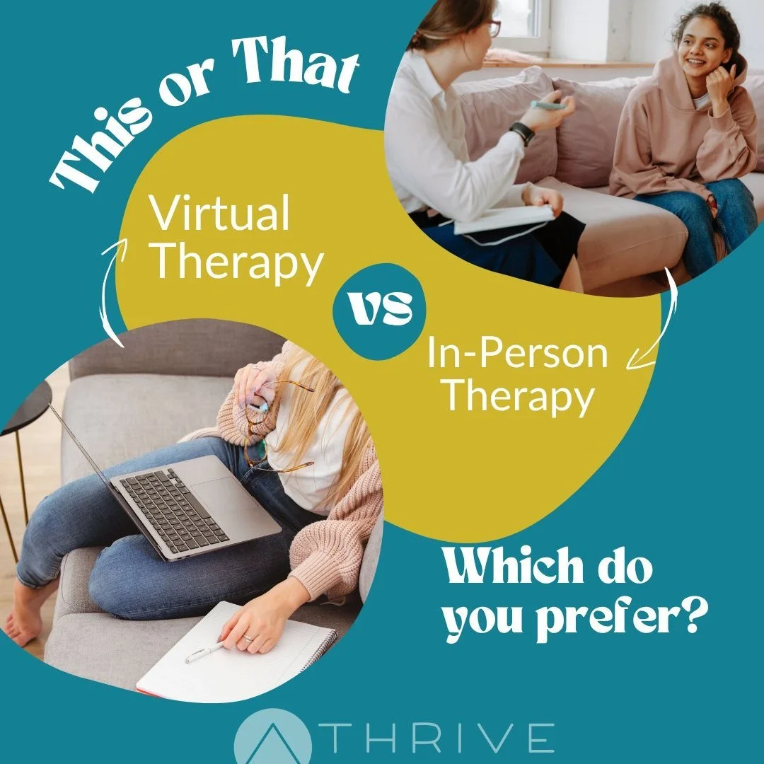 In-person or online therapy &mdash; which is better?

The truth is, there&rsquo;s no one-size-fits-all answer. 
Both can be deeply effective, and it really depends on what feels right for YOU.

💬 In-person therapy offers something beautifully tangib