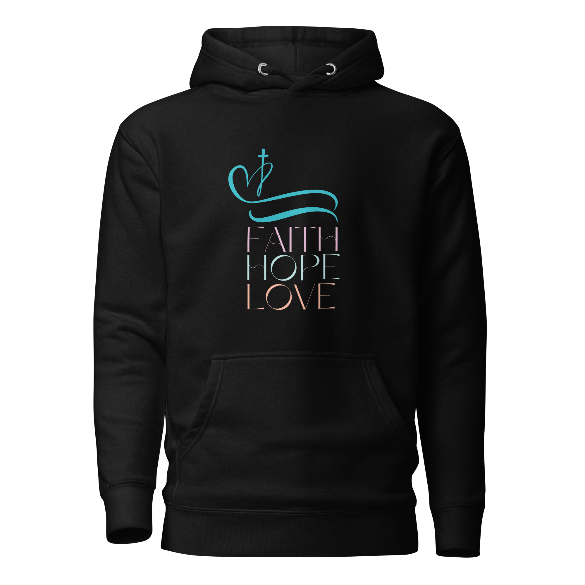 Premium Sort Cotton Hoodie (Faith Hope Love)