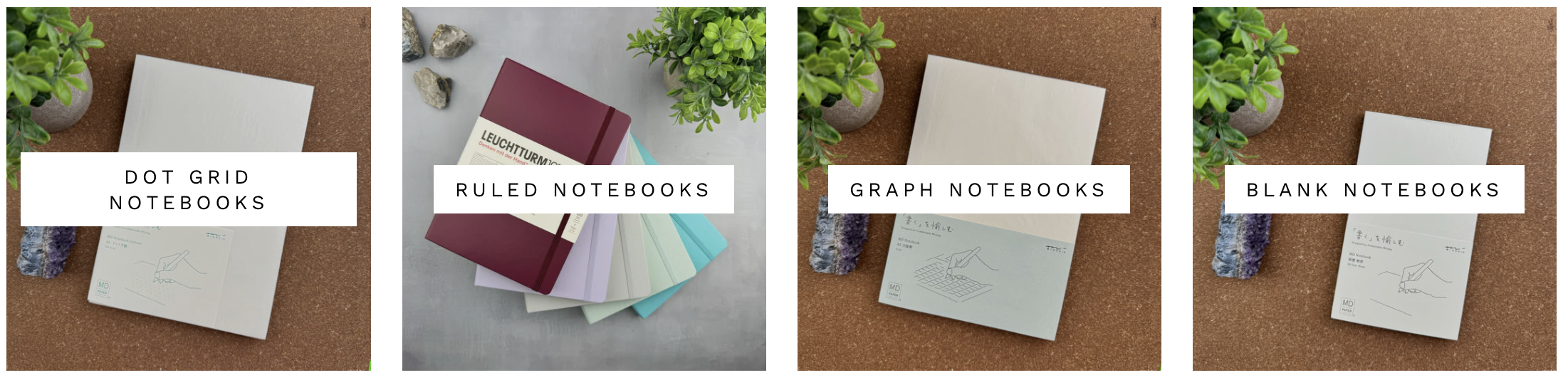 Photo of Atlas Stationers website and their notebook section with more that 400 products