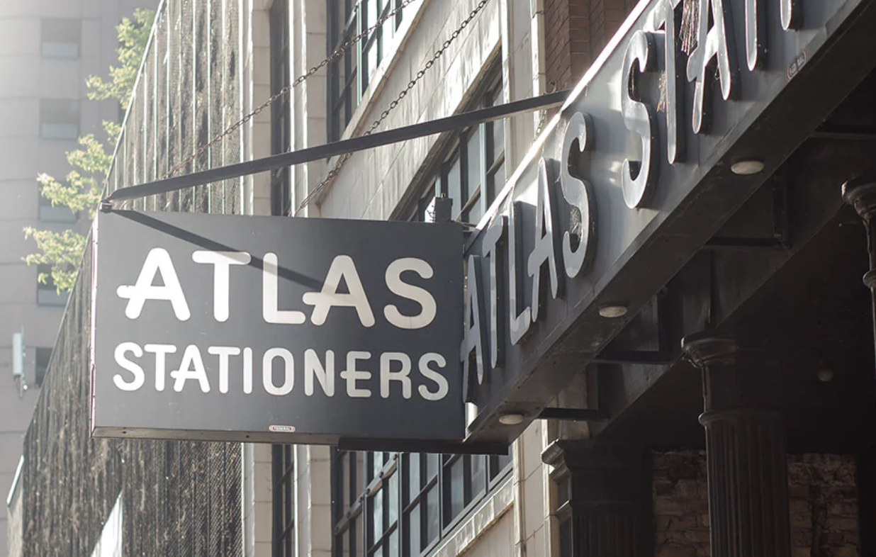 Atlas Stationers sign