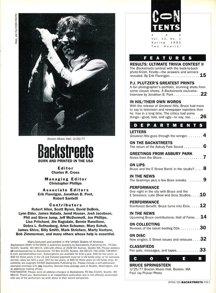 Bruce Springsteen, Boston Music Hall, March 22, 1977