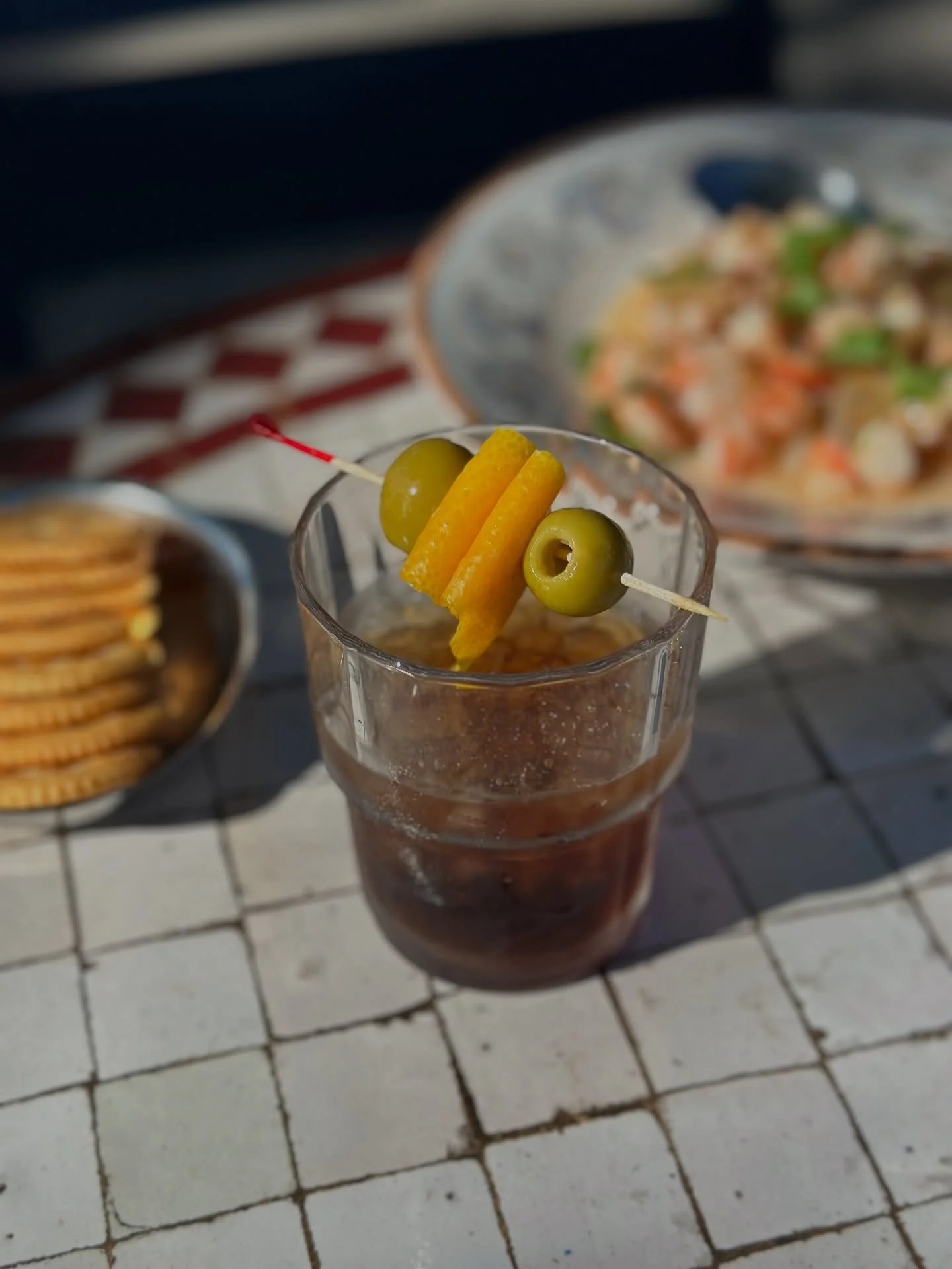 new vermut rojo on the menu! she’s cute & comes with snacks 🫒