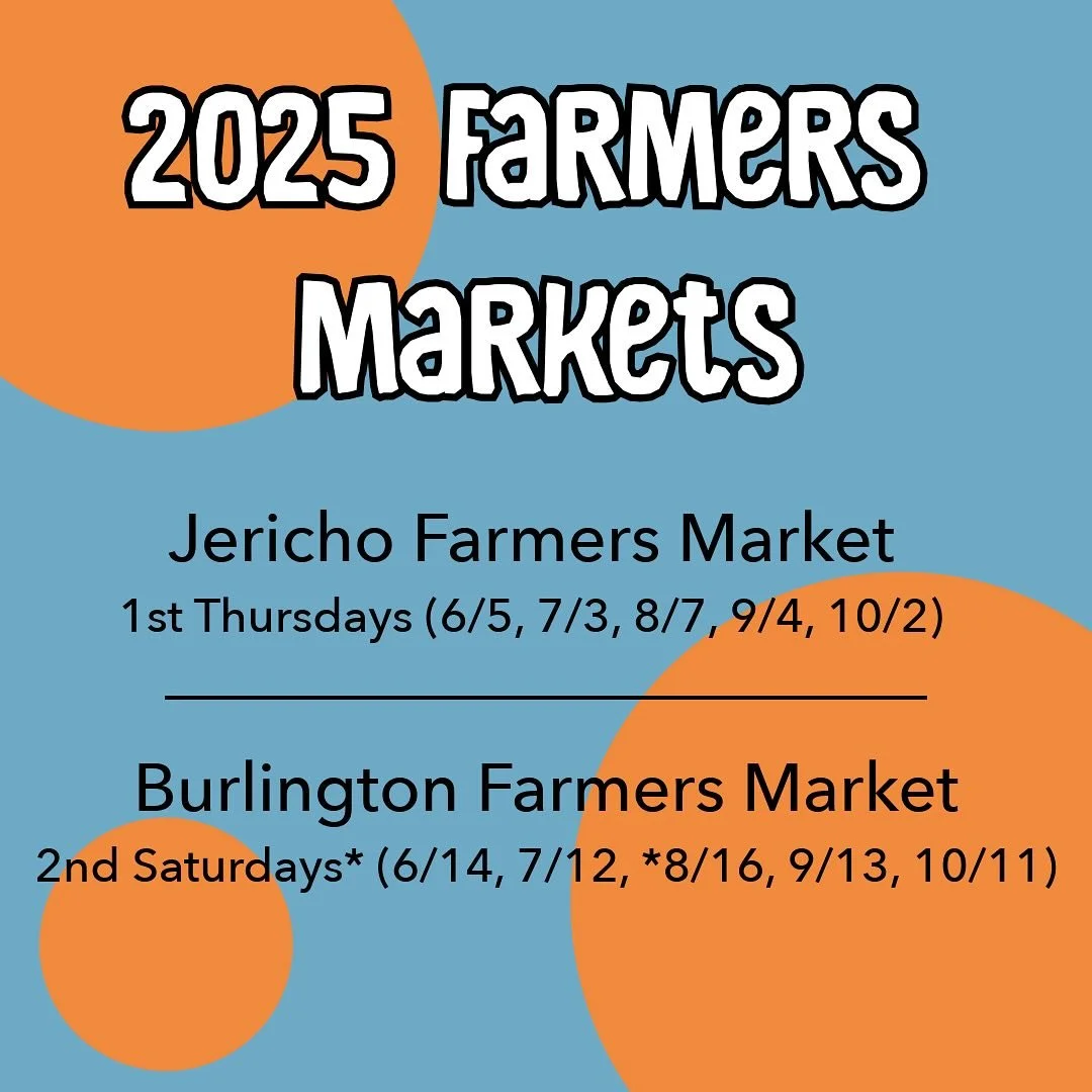 Happy Farmers Market Season! 
As we mentioned awhile back, we’ve decided to pull back on our farmers market dates for this year as we prioritize time with our new baby girl. However, you’ll still be able to find us once a month at @bfmve