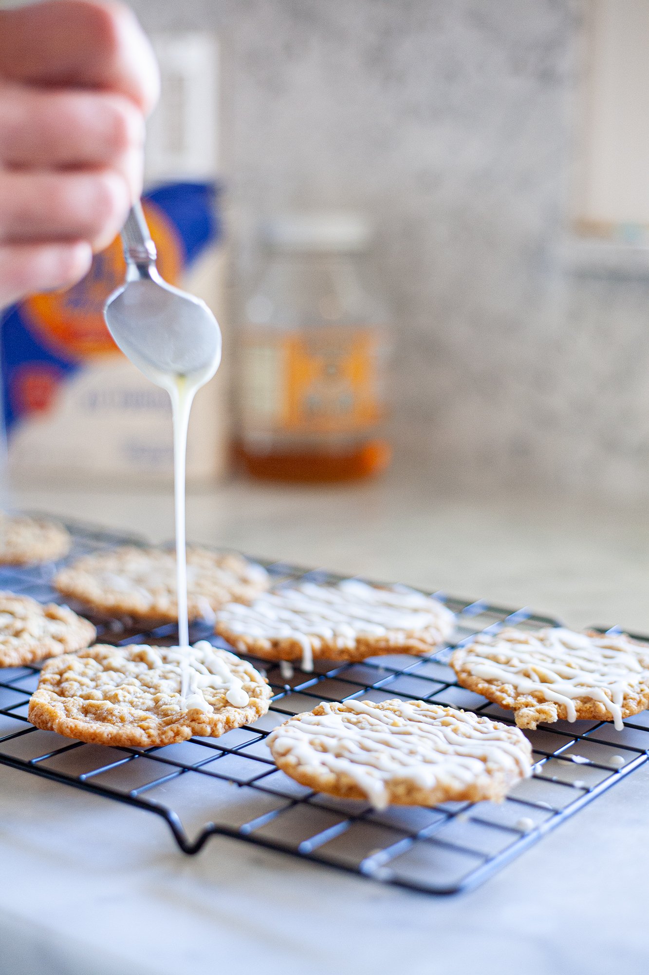 Gayla’s Iced Oatmeal Cookies