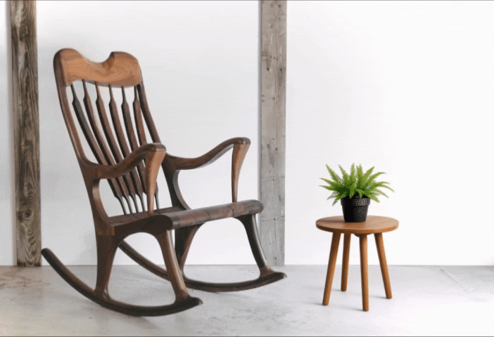 Chaise berçante mouvement
