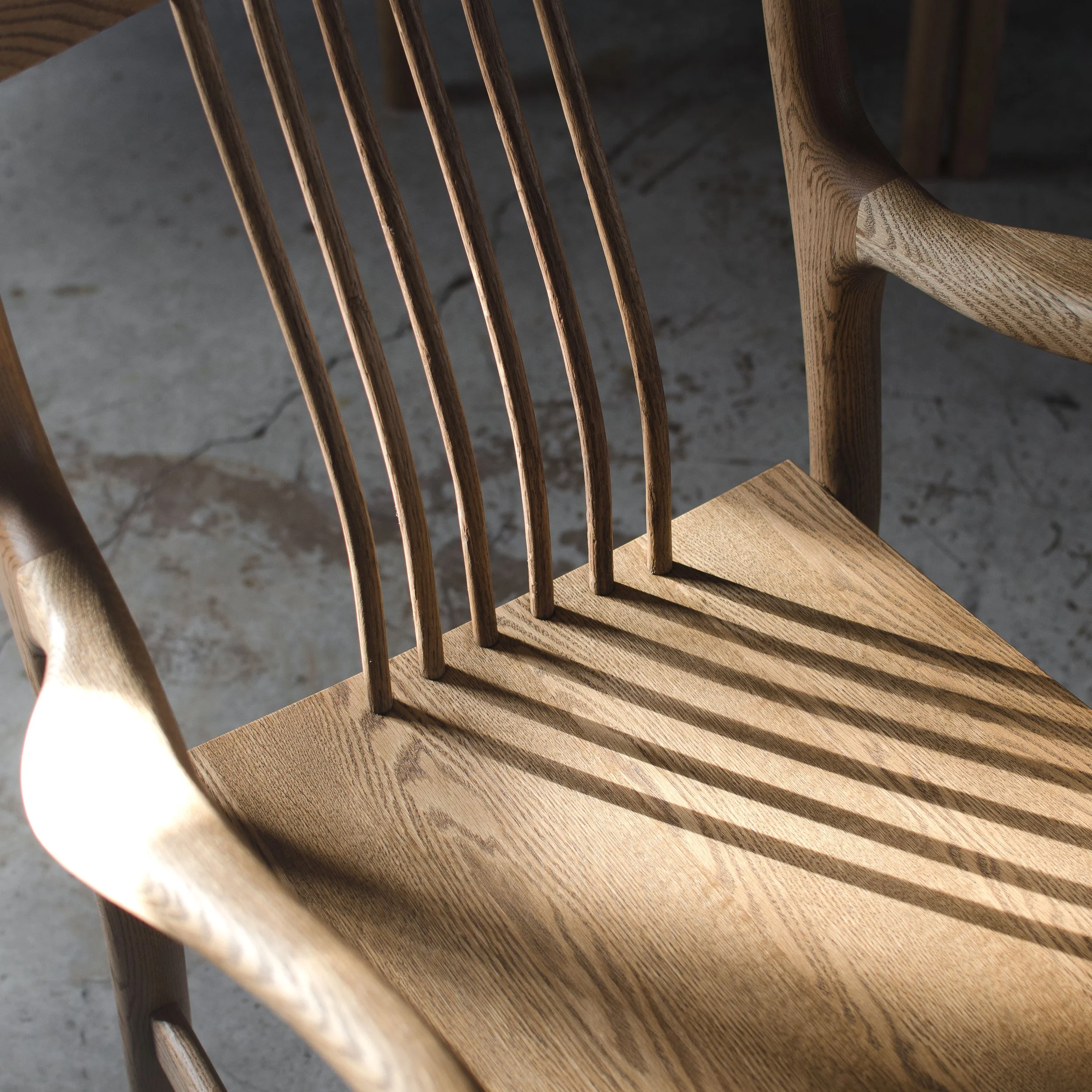 Ergonomic wooden spindles