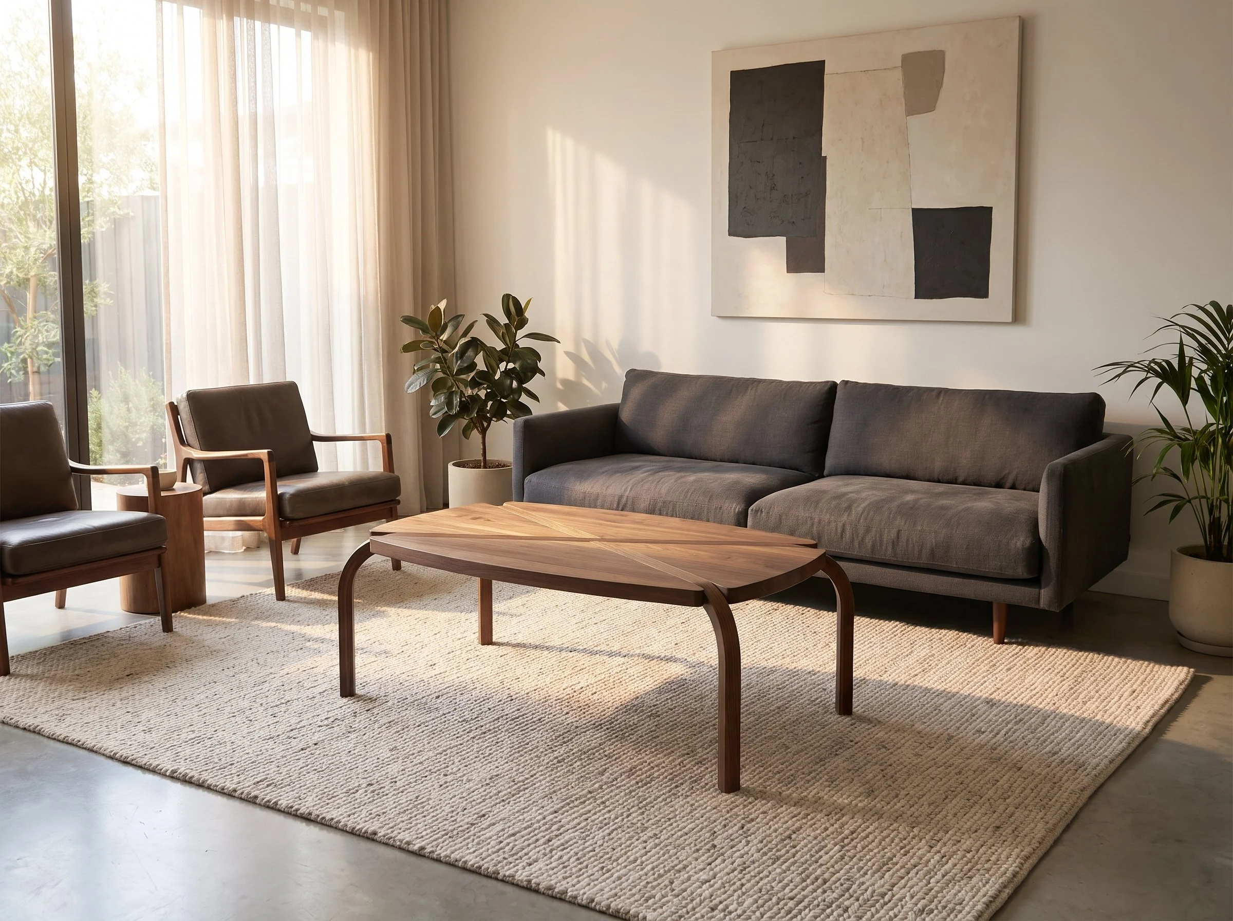 Table basse en bois pour le salon