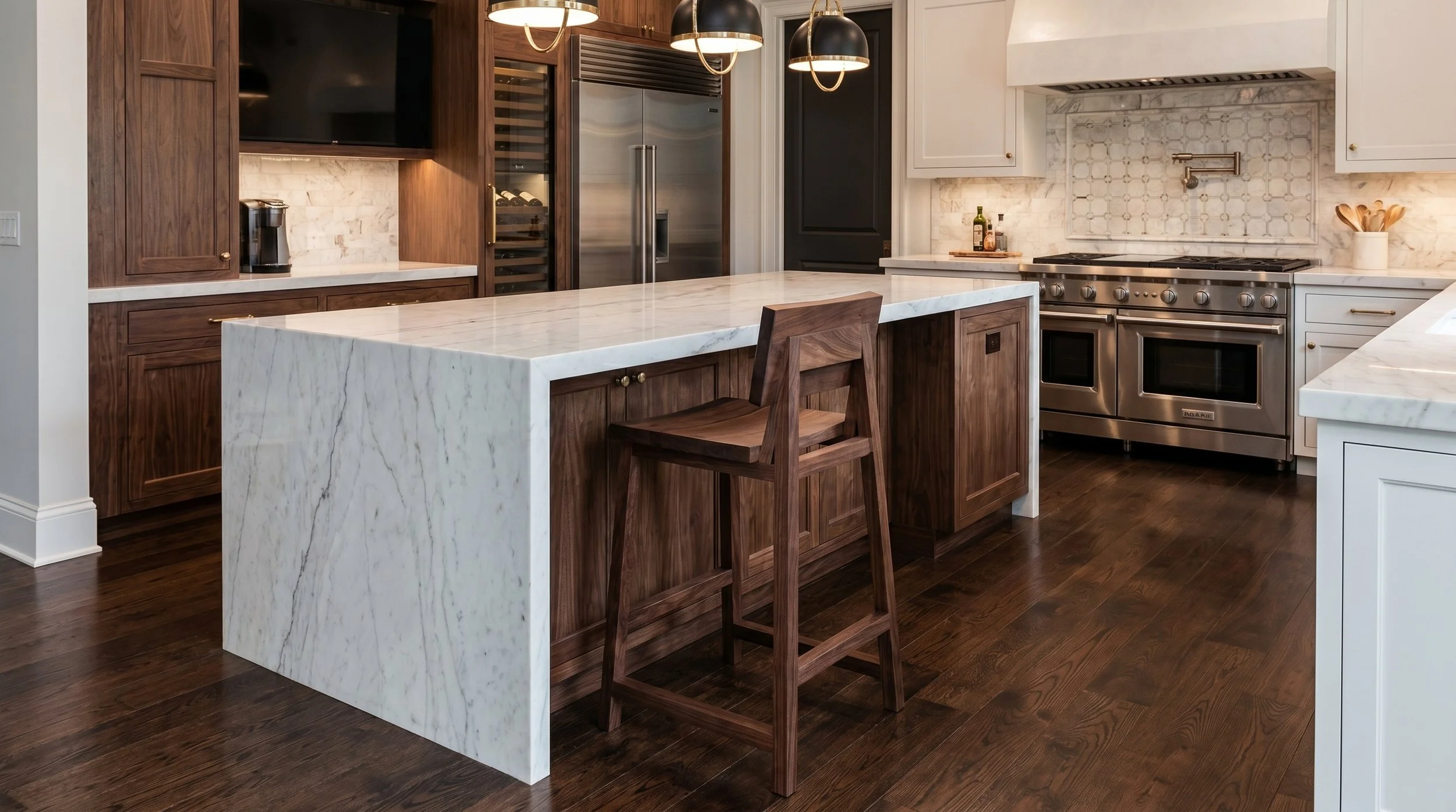 Walnut Bar Stool