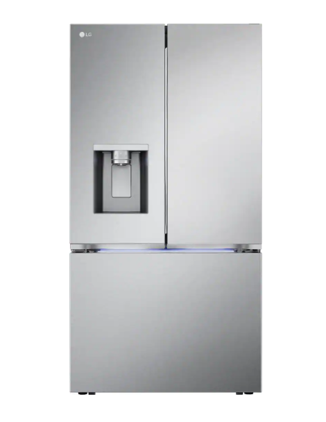 LG - Counter-Depth MAX 25.5 Cu. Ft. French Door Smart Refrigerator with Four Kinds of Ice - Stainless Steel