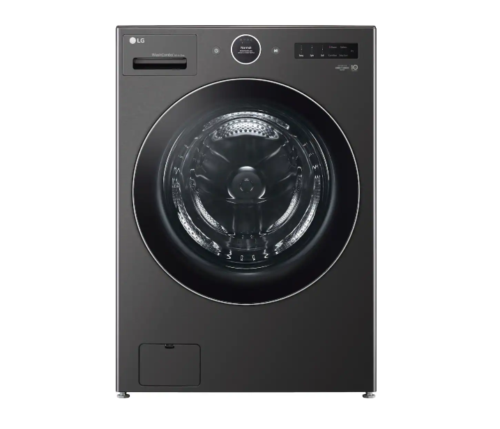 LG Washer/Dryer 2-in-1 : 5.0 Cu. Ft. HE Smart Mega Capacity All-in-One Electric with Steam and Ventless Inverter Heat Pump - Black Steel
