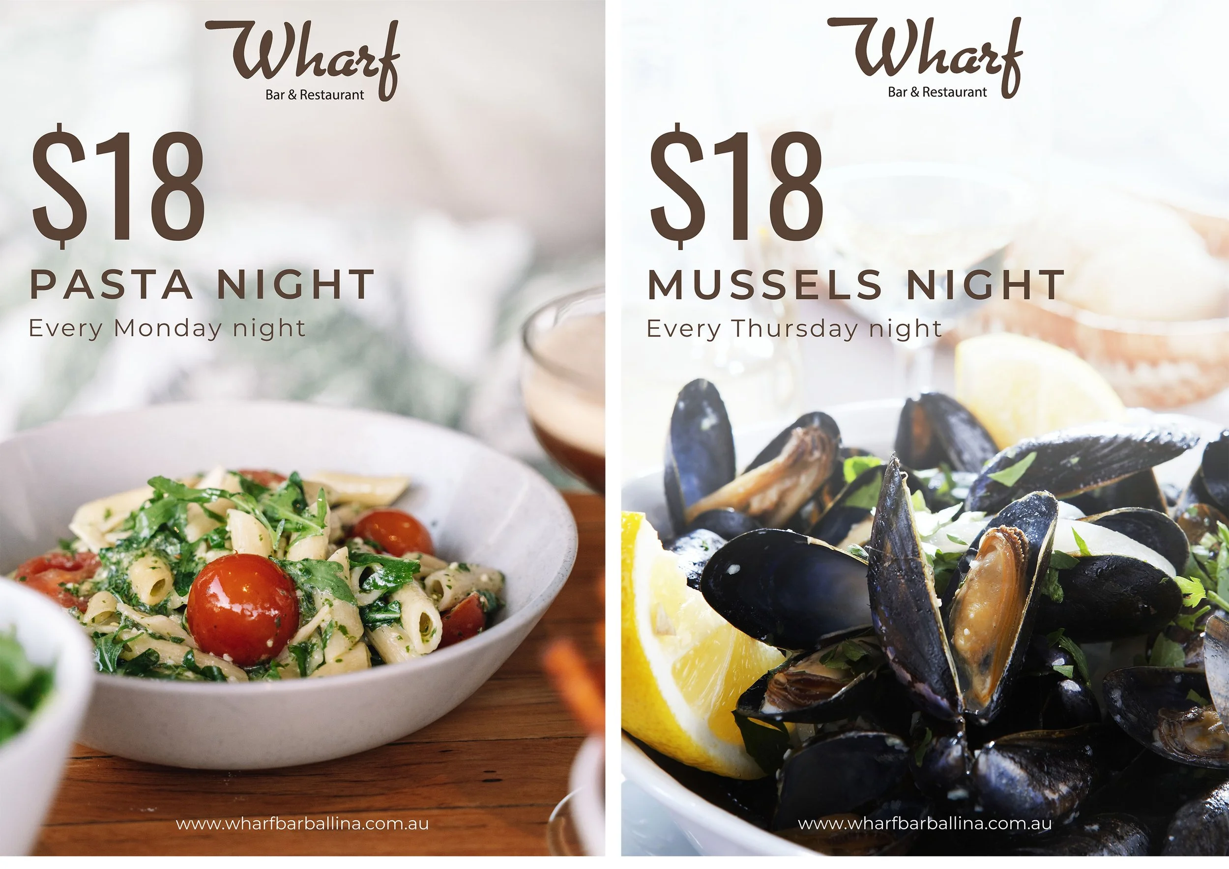 18 Pasta night and Mussel night at Wharf Bar & Restaurant — Wharf Bar