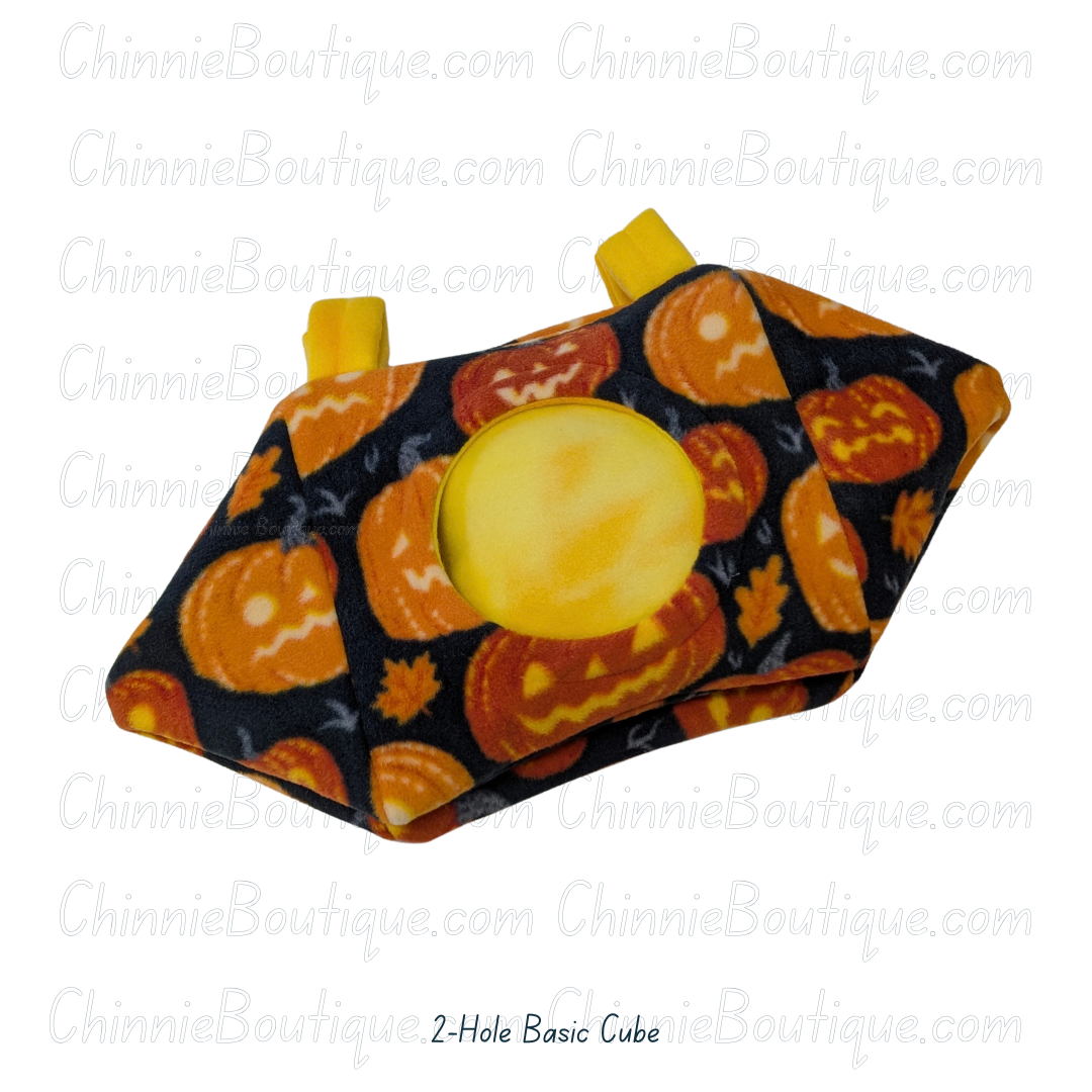 Jack-O-Lantern Fleece Cube ( 2 hole )