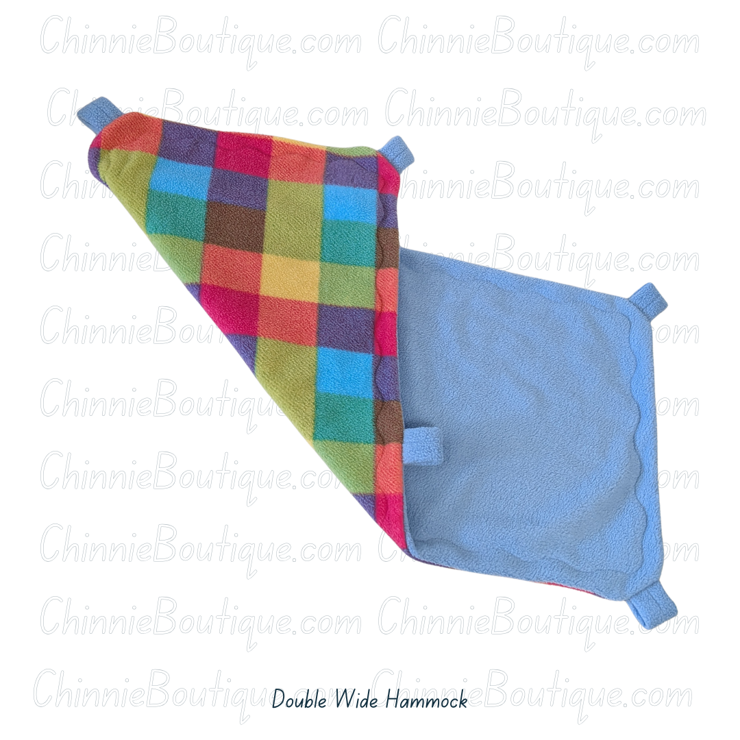 Rainbow Reclaimed Double-Wide Fleece Hammock