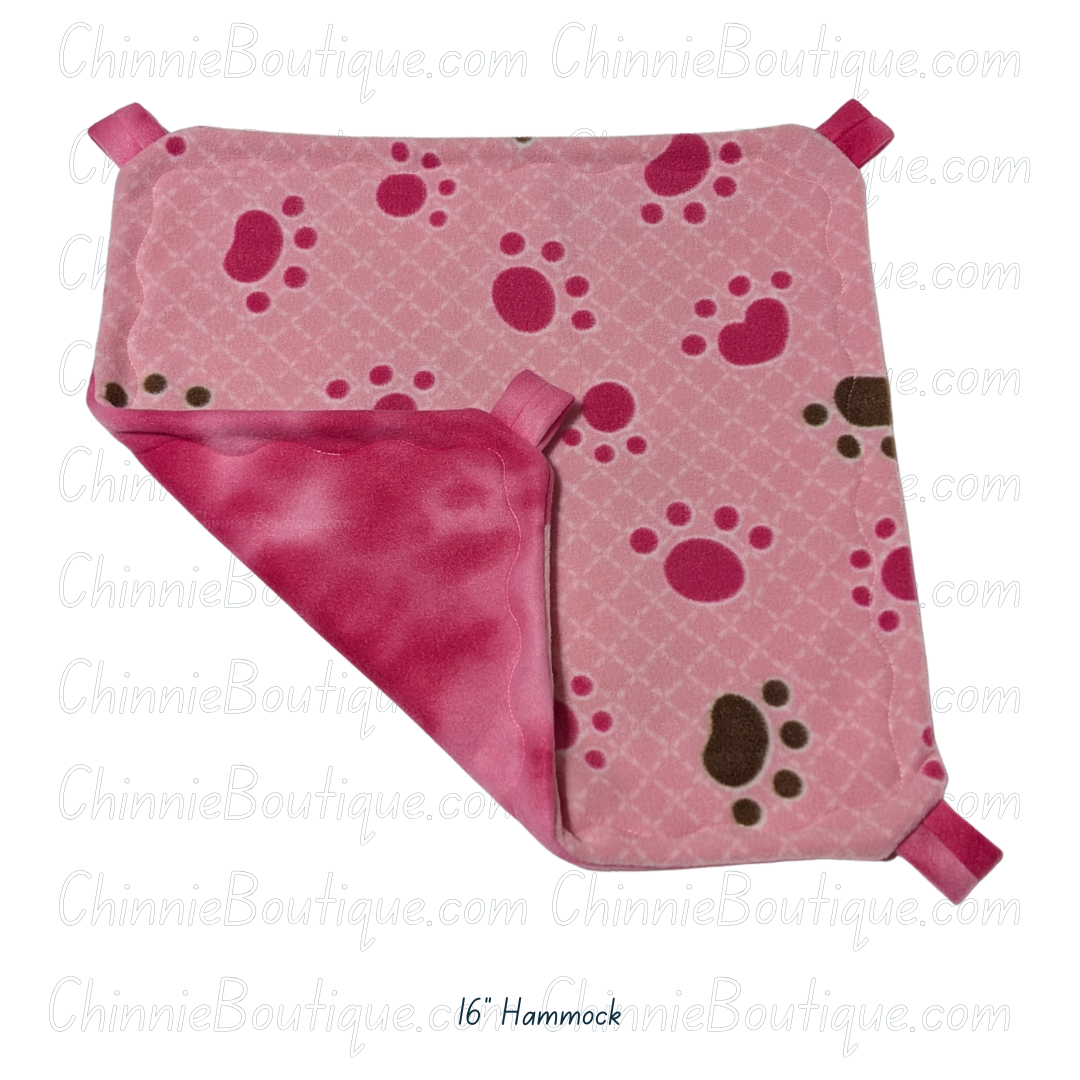 16" Pink Paws Hammock