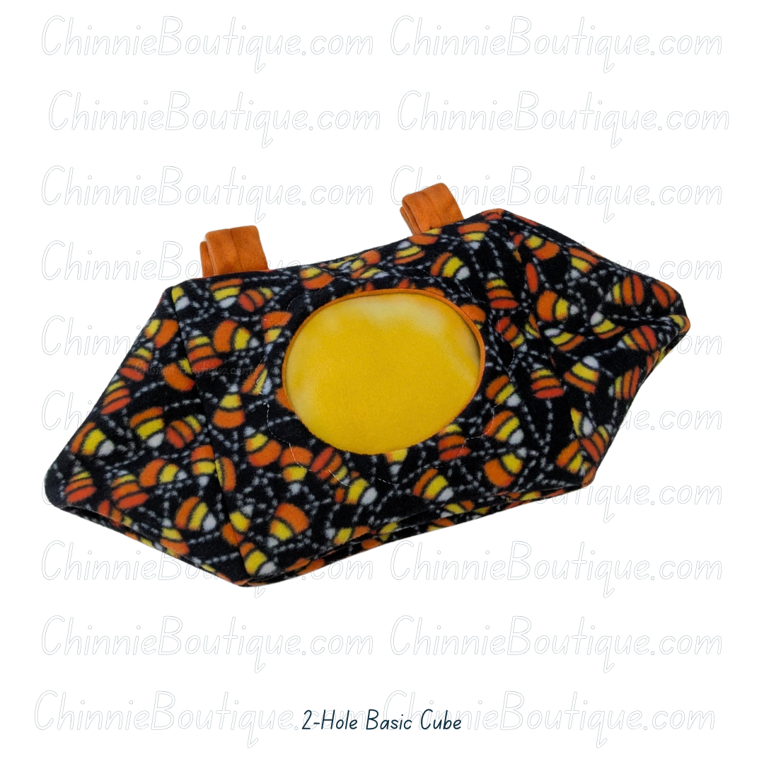 Candy Corn Basic Fleece Cube ( 2 hole )